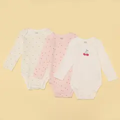 YAMP - Bodies para Bebé niña Pack de 3 unidades de Algodón