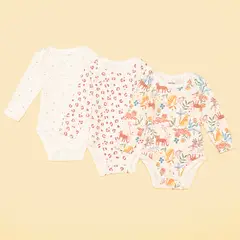 YAMP - Bodies para Bebé niña Pack de 3 unidades de Algodón