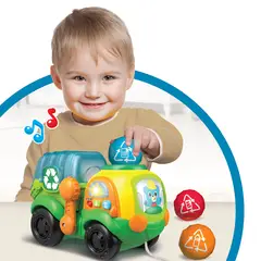 WINFUN - Juguete para bebé didáctico Winfun: Camión reciclador Go Green