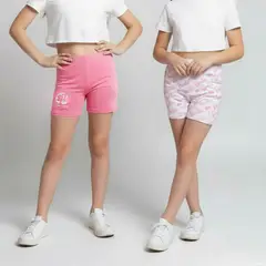 BARBIE - Short para Niña Pack de 2 unidades de Algodón