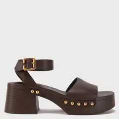 BASEMENT - Sandalias para Mujer con tacón Cuadrado Clog