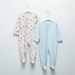 YAMP - Pijama Para Bebé niña Pack de 2 unidades con Estampado Manga larga de Algodón