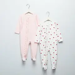 YAMP - Pijama Para Bebé niña Pack de 2 unidades con Estampado Manga larga de Algodón