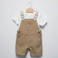 YAMP - Sets Jardinera + camiseta manga corta para Bebé niño en Algodón