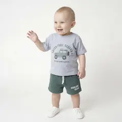 YAMP - Sets Camiseta + Short para Bebé niño en Algodón