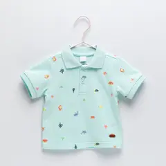 YAMP - Camiseta polo Para Bebé niño con Estampado Manga corta de Algodón