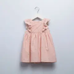 YAMP - Vestido para Bebé niña con Ojalillo de Algodón