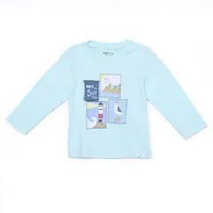 YAMP - Camiseta manga larga para Bebé niño con Estampado de Algodón