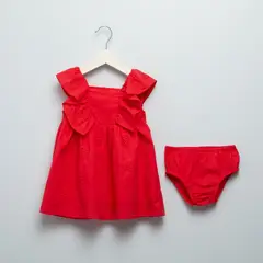 YAMP - Vestido para Bebé niña Manga corta de Algodón