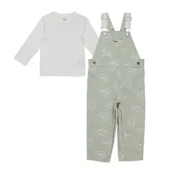 YAMP - Sets Jardinera + Camiseta manga larga para Bebé niño en Algodón