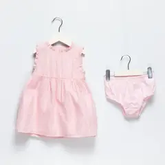 YAMP - Vestido Para Bebé niña 2 piezas de Algodón