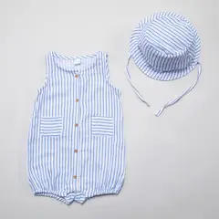 YAMP - Sets Enterizo + Sombrero para Bebé niño en Algodón