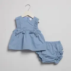 YAMP - Sets Vestido + Calzoncito para Bebé niña en Algodón