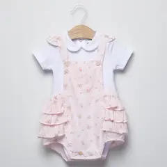 YAMP - Sets Jardinera + Body manga corta para Bebé niña en Algodón