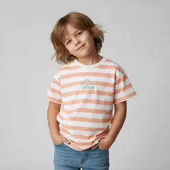 YAMP - Camiseta Para Niño Manga corta de Algodón