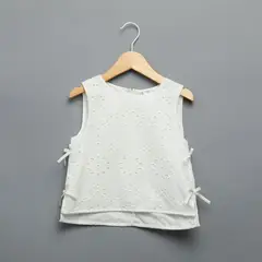 YAMP - Blusa para Niña con Ojalillo de Algodón
