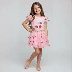 YAMP - Vestido para Niña Tutu de Algodón