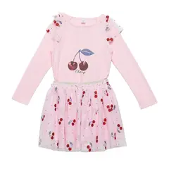 YAMP - Vestido para Niña con Estampado de Algodón