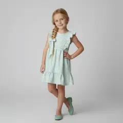YAMP - Vestido para Niña con Boleros Con accesorio