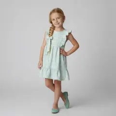 YAMP - Vestido para Niña con Boleros Con accesorio
