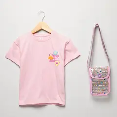 YAMP - Camiseta para Niña Manga corta de Algodón