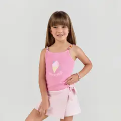 YAMP - Falda para Niña Cintura elásticada de Algodón