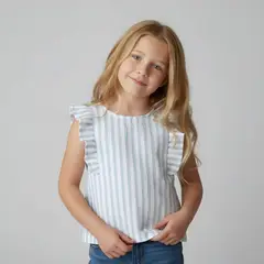 YAMP - Blusa para Niña de Algodón