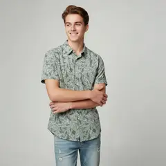 FEDERATION - Camisa para Niño Manga corta de Algodón