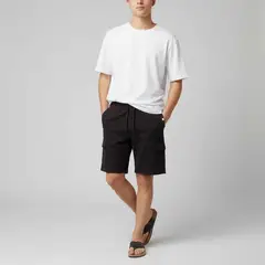 FEDERATION - Bermuda para Niño Cargo Cintura elásticada de Algodón