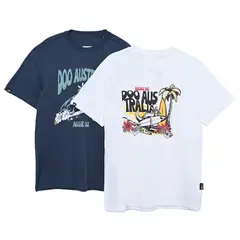 DOO AUSTRALIA - Camiseta Para Niño Pack 2 unidades Manga corta de Algodón