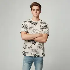 FEDERATION - Camiseta para Niño con Estampado Manga corta de Algodón Federarion