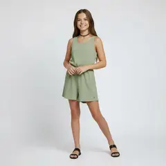 ELV - Enterizo para Niña con Cintura elásticada de Algodón