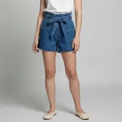 ELV - Short para Niña Cintura elásticada de Algodón