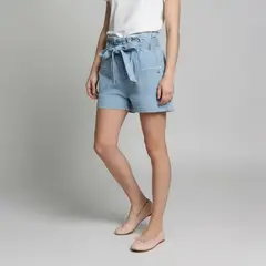 ELV - Short para Niña Cintura elásticada de Algodón