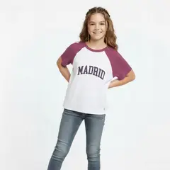 ELV - Camiseta para Niña con Estampado de Algodón