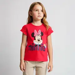 MINNIE - Camiseta Para Niña con Estampado Manga corta de Algodón