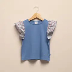 CONIGLIO - Camiseta para Niña con Boleros de Algodón