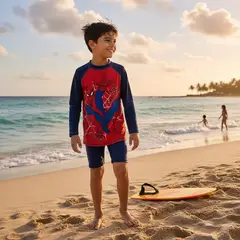 SPIDERMAN - Camiseta UV para Niño con Estampado Manga larga