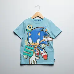 SONIC - Camiseta Para Niño con Estampado Manga corta de Algodón