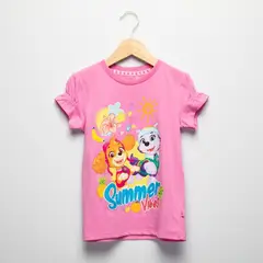PAW PATROL - Camiseta Para Niña con Estampado Manga corta de Algodón