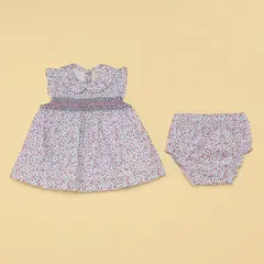 undefined - Vestido para Bebé niña Manga corta + Calzoncito de Algodón Coniglio