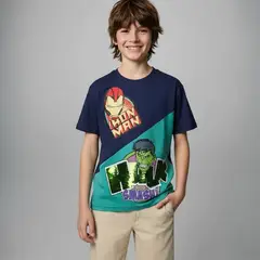 AVENGERS - Camiseta Para Niño con Estampado Manga corta de Algodón