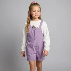 BARBIE - Jardinera para Niña de Algodón