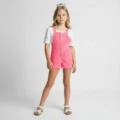 BARBIE - Jardinera para Niña de Algodón