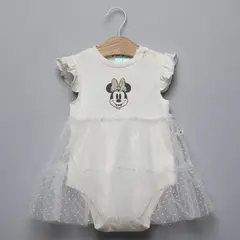 MINNIE - Vestido para Bebé niña con Estampado Manga corta de Algodón