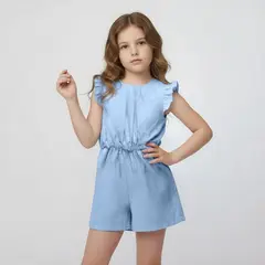 CONIGLIO - Enterizo para Niña con Bordado de Algodón