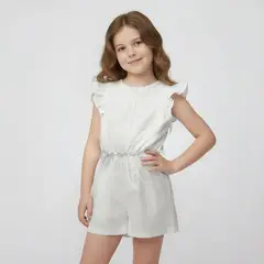 CONIGLIO - Enterizo para Niña con Bordado de Algodón