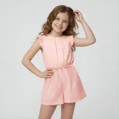 CONIGLIO - Enterizo para Niña con Bordado de Algodón