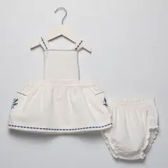 undefined - Vestido + Calzoncito para Bebé niña de Algodón Coniglio