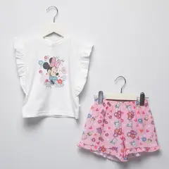 MINNIE - Sets Camiseta manga corta + Short para Bebé niña en Algodón